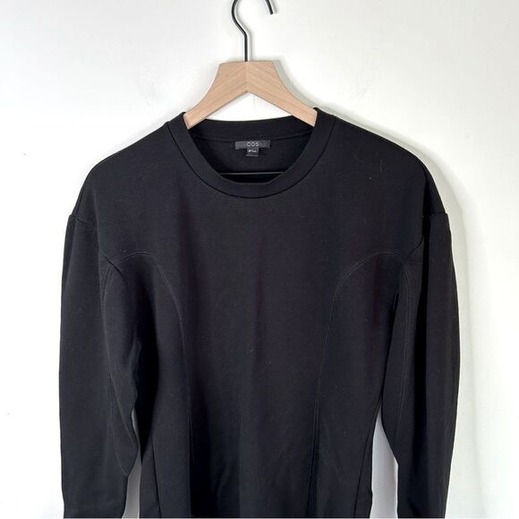 COS Dresses & Skirts - Cos Black Viscose sweatshirt dress, size Medium